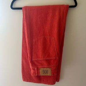 Orange Cordoroy Wide Leg Pants from BDG